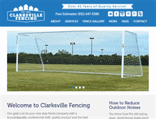 Tablet Screenshot of clarksvillefencing.com